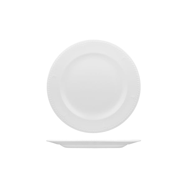 72.9937121 Churchill Buckingham White Round Plate Wide Rim 215mm Globe Importers Adelaide Hospitality Supplies