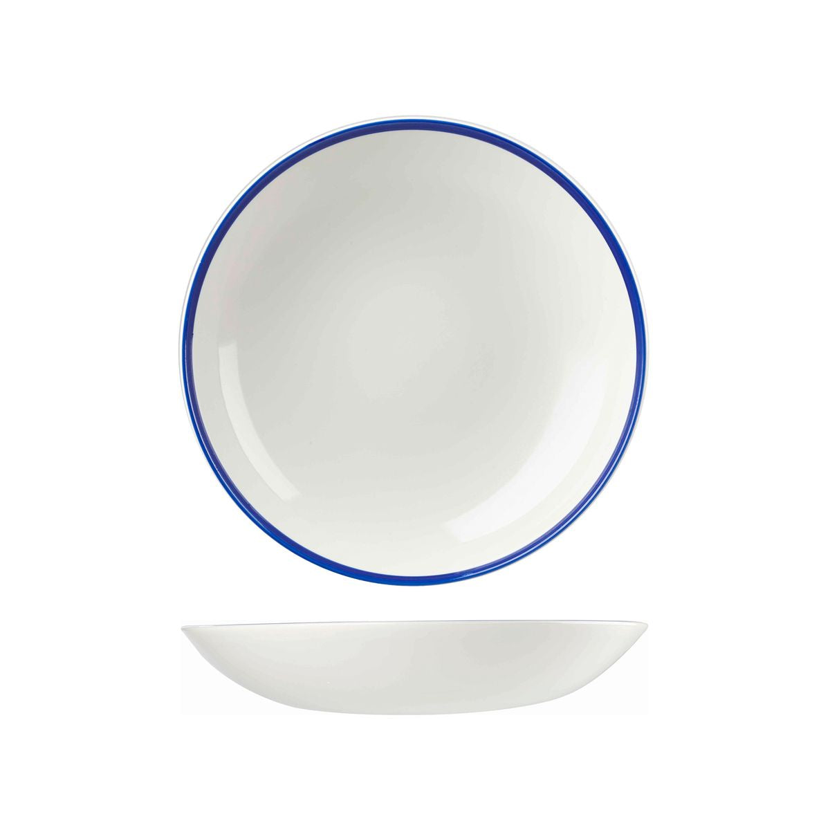 72.9955225 Churchill Retro Blue Round Coupe Bowl 248mm / 1136ml Globe Importers Adelaide Hospitality Supplies