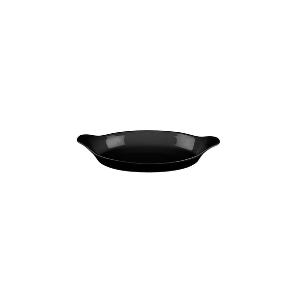 72.9961506 Churchill Cookware Black Oval Gratin 232x125mm / 380ml Globe Importers Adelaide Hospitality Supplies