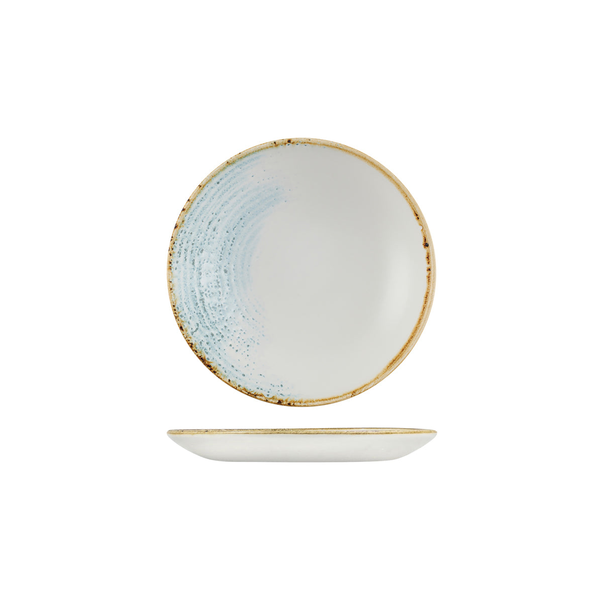 72.9973116.AA Churchill Studio Prints Accents Aquamarine Round Coupe Plate 165mm Globe Importers Adelaide Hospitality Supplies