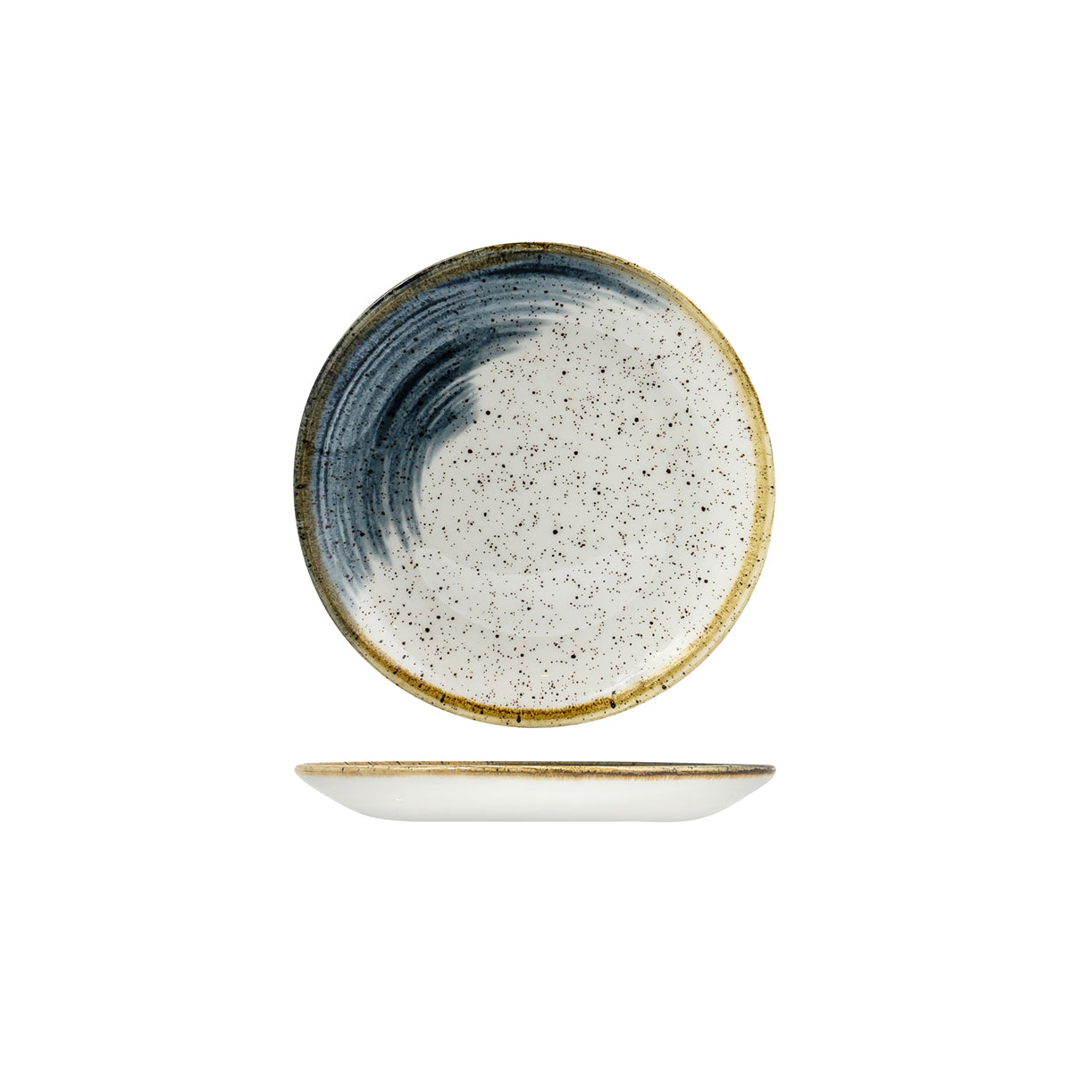 72.9973116.AB Churchill Studio Prints Accents Blueberry Round Coupe Plate 165mm Globe Importers Adelaide Hospitality Supplies