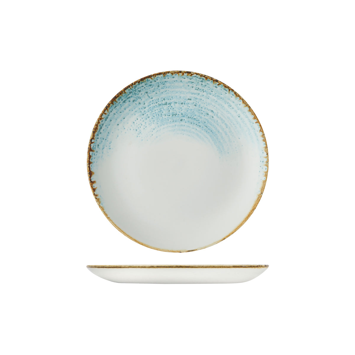 72.9973122.AA Churchill Studio Prints Accents Aquamarine Round Coupe Plate 217mm Globe Importers Adelaide Hospitality Supplies
