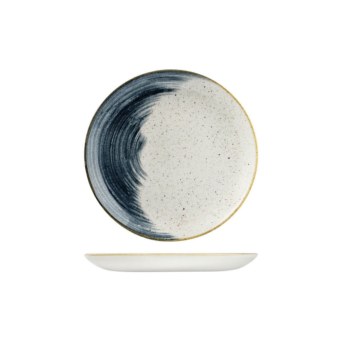 72.9973122.AB Churchill Studio Prints Accents Blueberry Round Coupe Plate 217mm Globe Importers Adelaide Hospitality Supplies