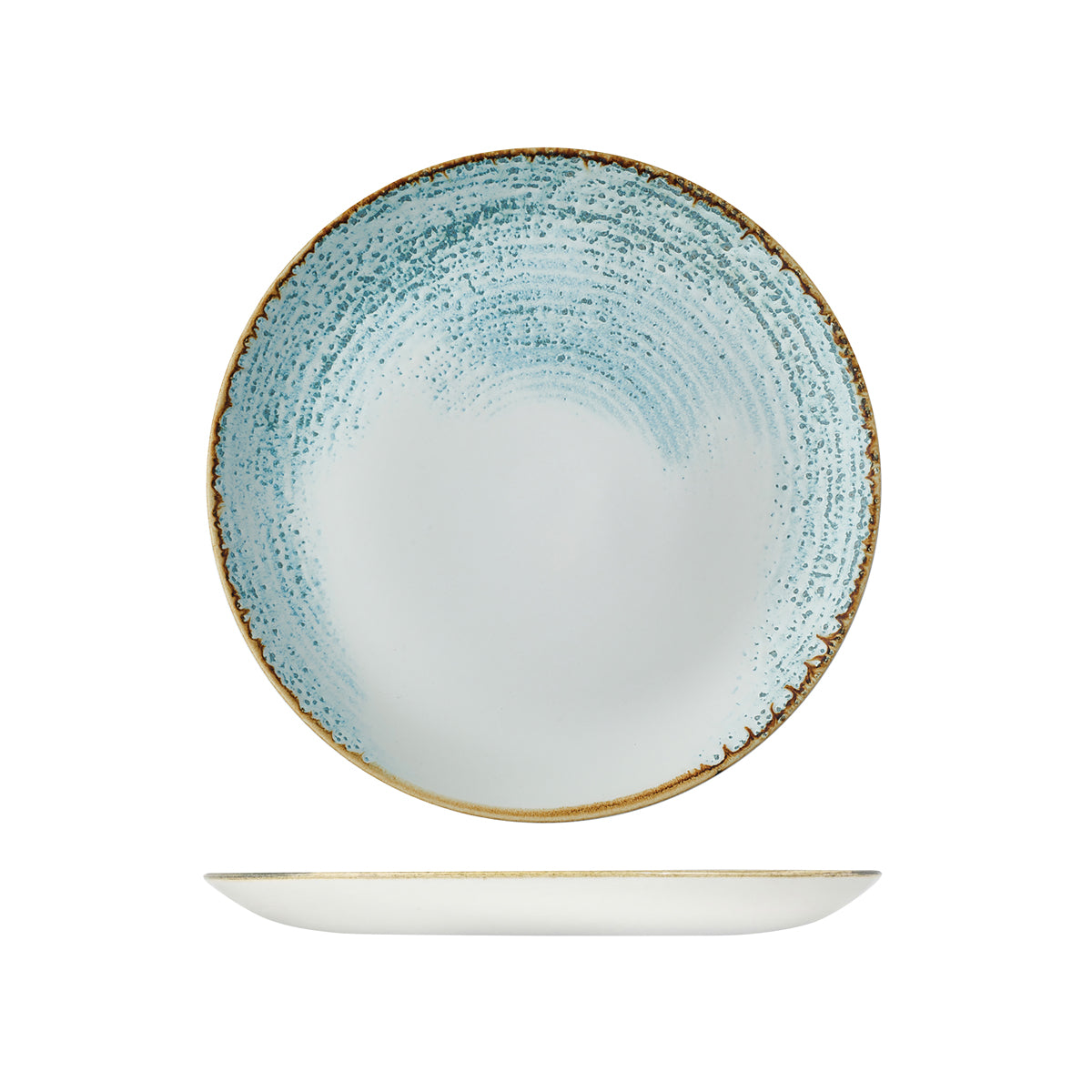 72.9973126.AA Churchill Studio Prints Accents Aquamarine Round Coupe Plate 260mm Globe Importers Adelaide Hospitality Supplies
