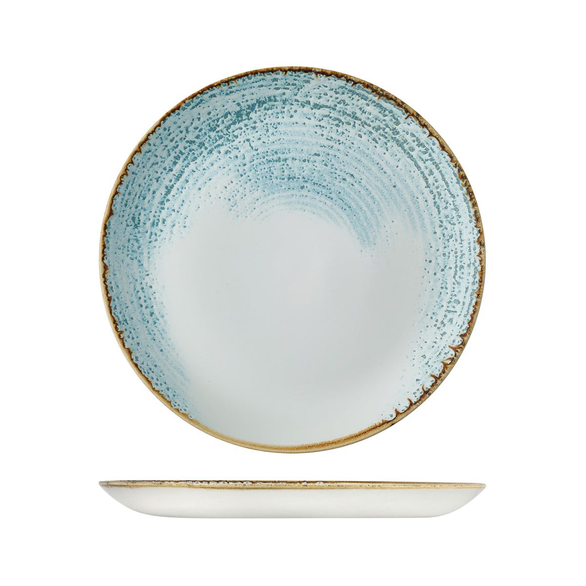 72.9973129.AA Churchill Studio Prints Accents Aquamarine Round Coupe Plate 288mm Globe Importers Adelaide Hospitality Supplies