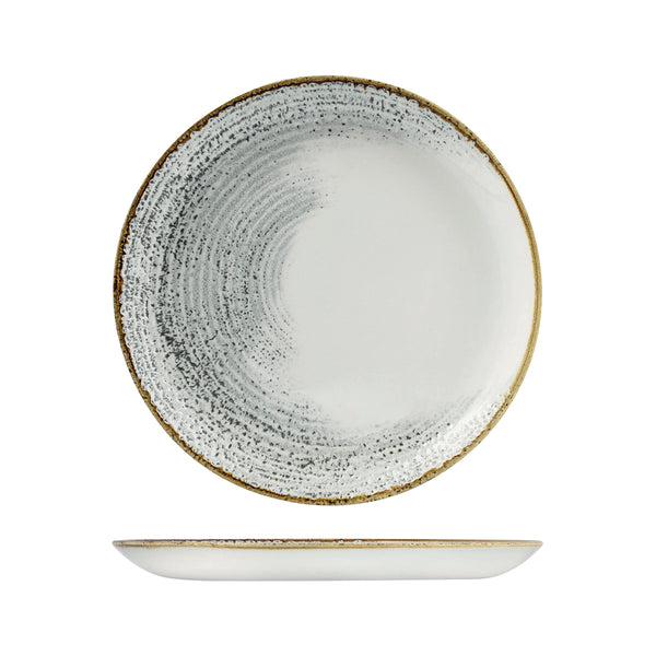 72.9973129.J Churchill Studio Prints Accents Jasper Grey Round Coupe Plate 288mm  Globe Importers Adelaide Hospitality Supplies