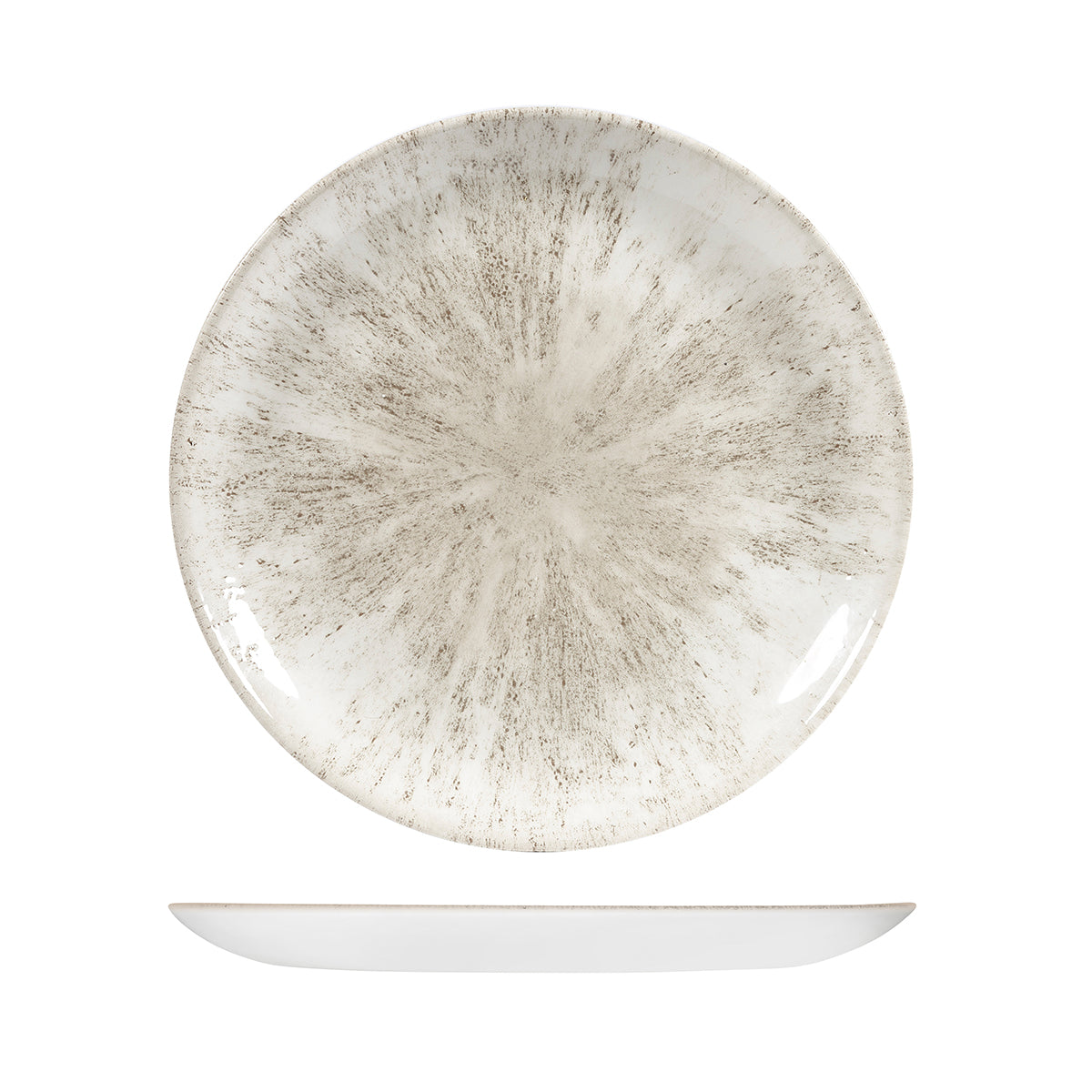 72.9974129.AG Churchill Studio Prints Stone Agate Grey Round Coupe Plate 288mm Globe Importers Adelaide Hospitality Supplies