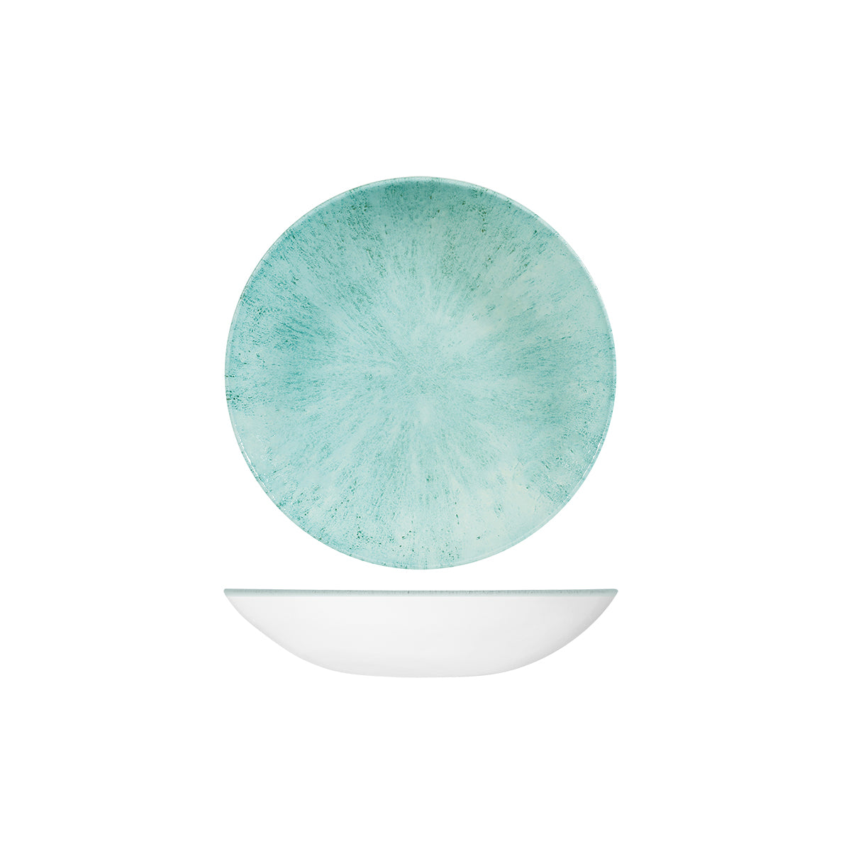 72.9974618.AQ Churchill Studio Prints Stone Aquamarine Round Coupe Bowl 182mm / 426ml Globe Importers Adelaide Hospitality Supplies