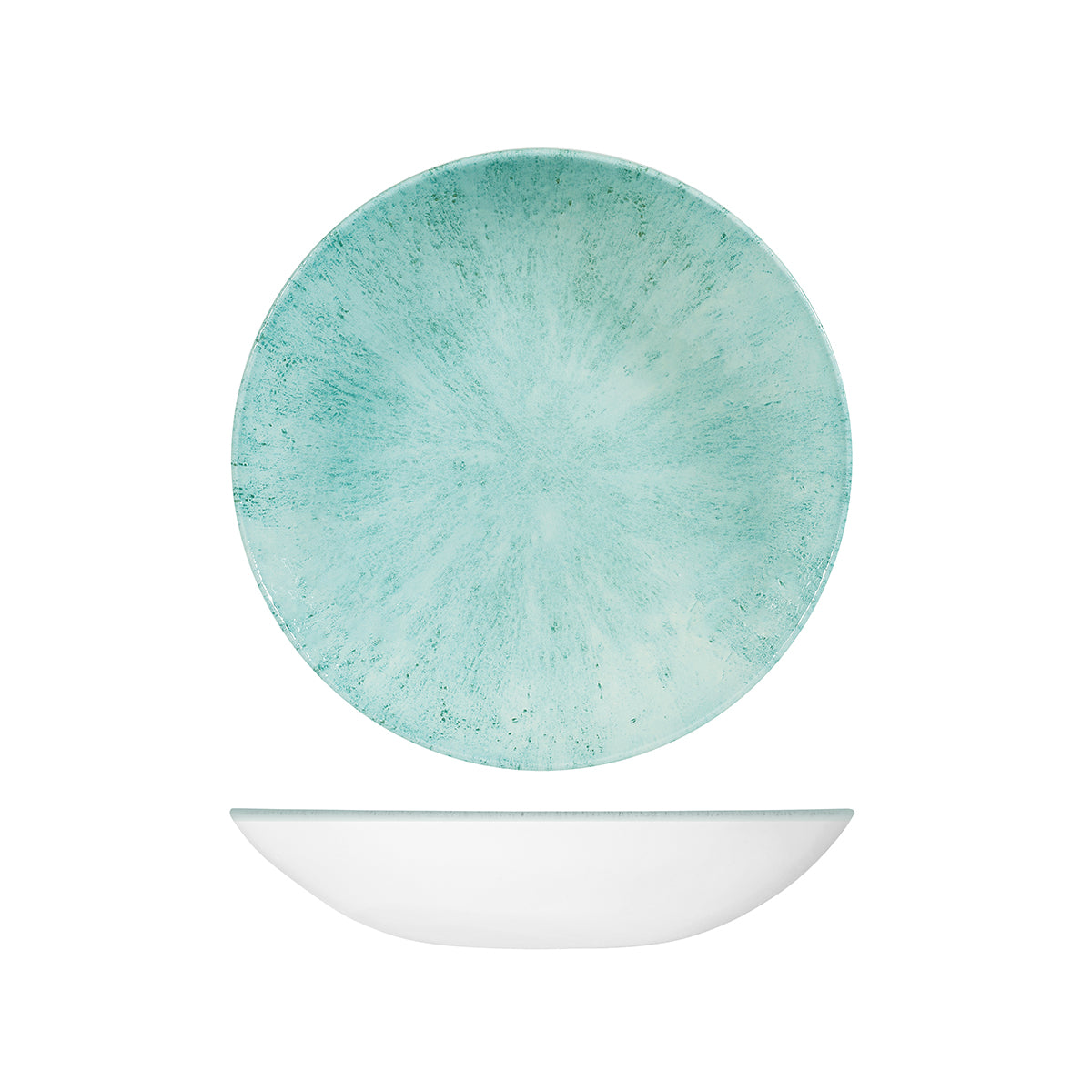 72.9974625.AQ Churchill Studio Prints Stone Aquamarine Round Coupe Bowl 248mm / 1136ml Globe Importers Adelaide Hospitality Supplies
