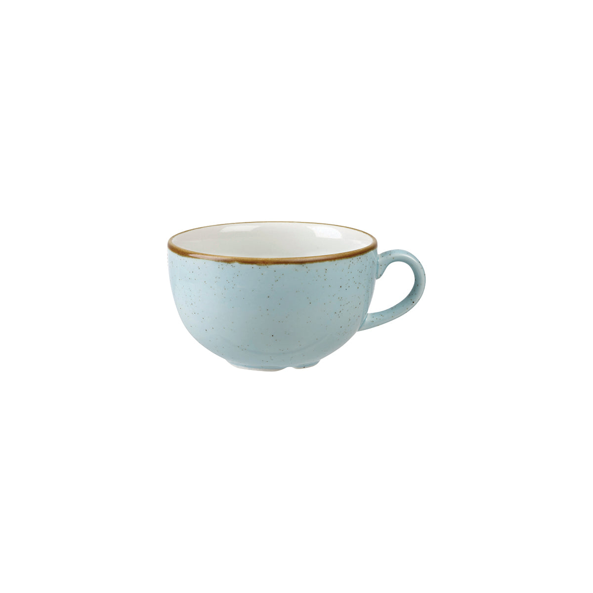 72.9975008.D Churchill Stonecast Duck Egg Cappuccino Cup 227ml Globe Importers Adelaide Hospitality Supplies
