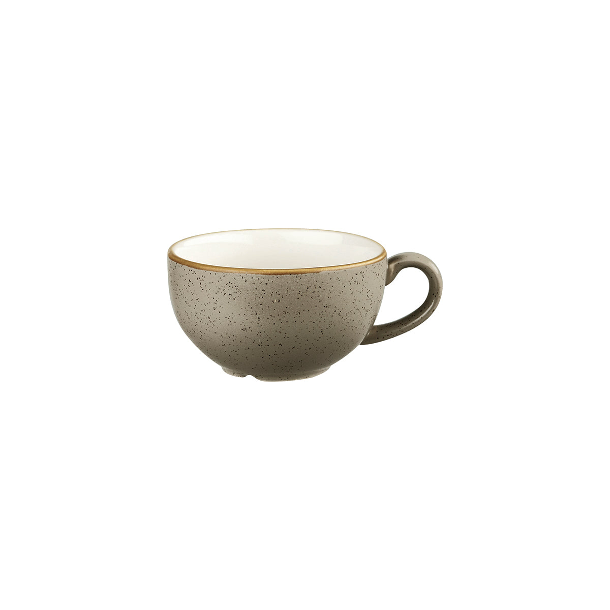72.9975008.P Churchill Stonecast Peppercorn Grey Cappuccino Cup 227ml Globe Importers Adelaide Hospitality Supplies