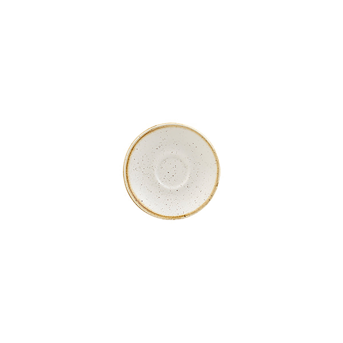 72.9975023.W Churchill Stonecast Barley White Espresso Saucer 118mm Globe Importers Adelaide Hospitality Supplies
