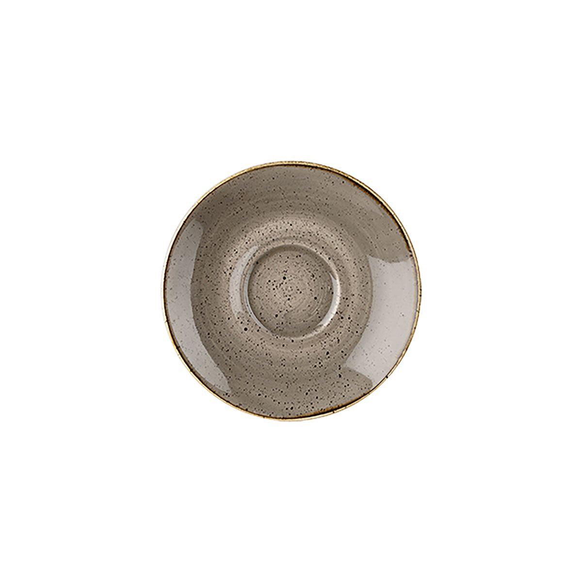 72.9975028.P Churchill Stonecast Peppercorn Grey Cappuccino Saucer 156mm  Globe Importers Adelaide Hospitality Supplies