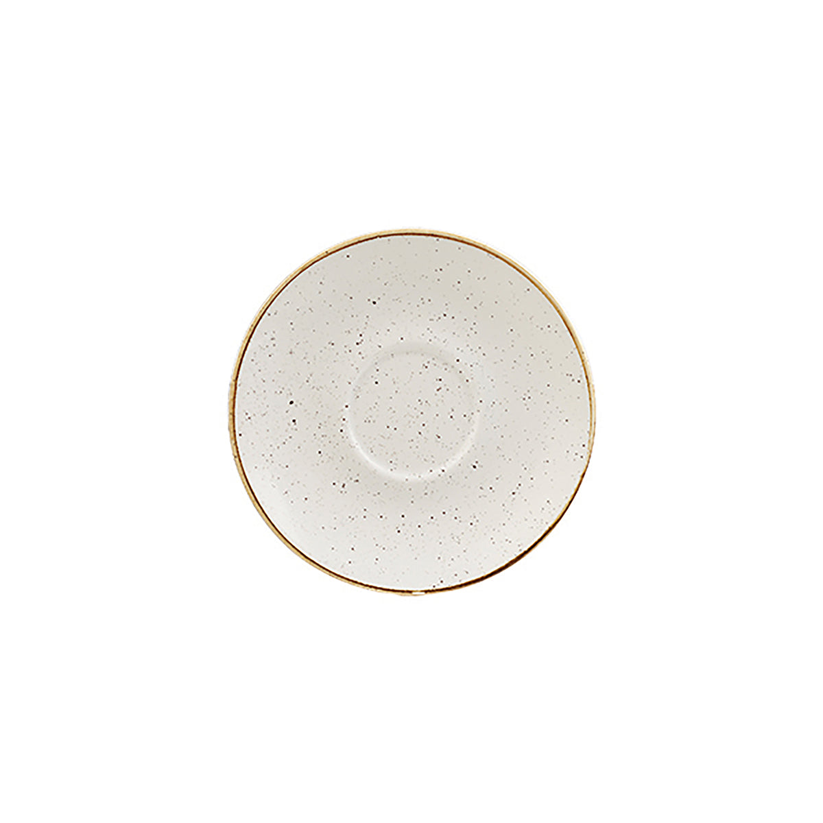 72.9975028.W Churchill Stonecast Barley White Cappuccino Saucer 156mm Globe Importers Adelaide Hospitality Supplies