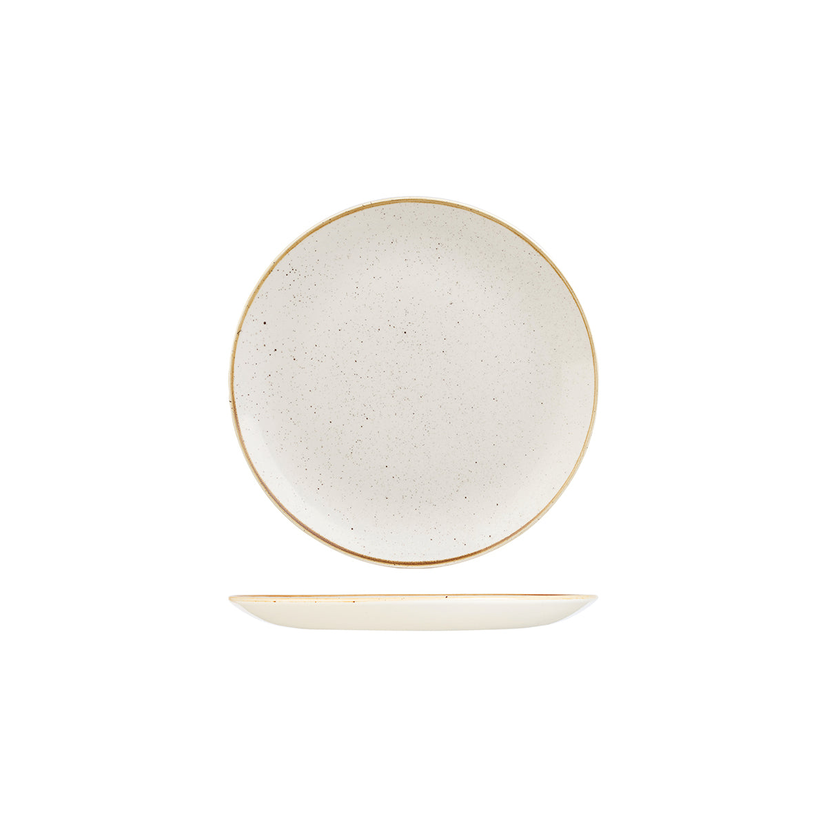 72.9975116.W Churchill Stonecast Barley White Round Coupe Plate 165mm Globe Importers Adelaide Hospitality Supplies