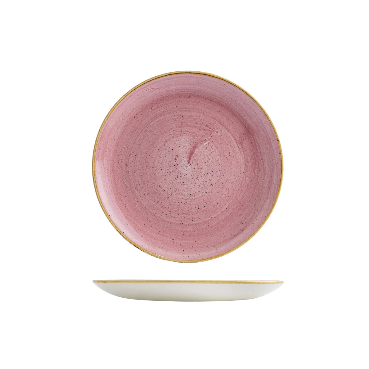72.9975122.PK Churchill Stonecast Petal Pink Round Coupe Plate 217mm Globe Importers Adelaide Hospitality Supplies