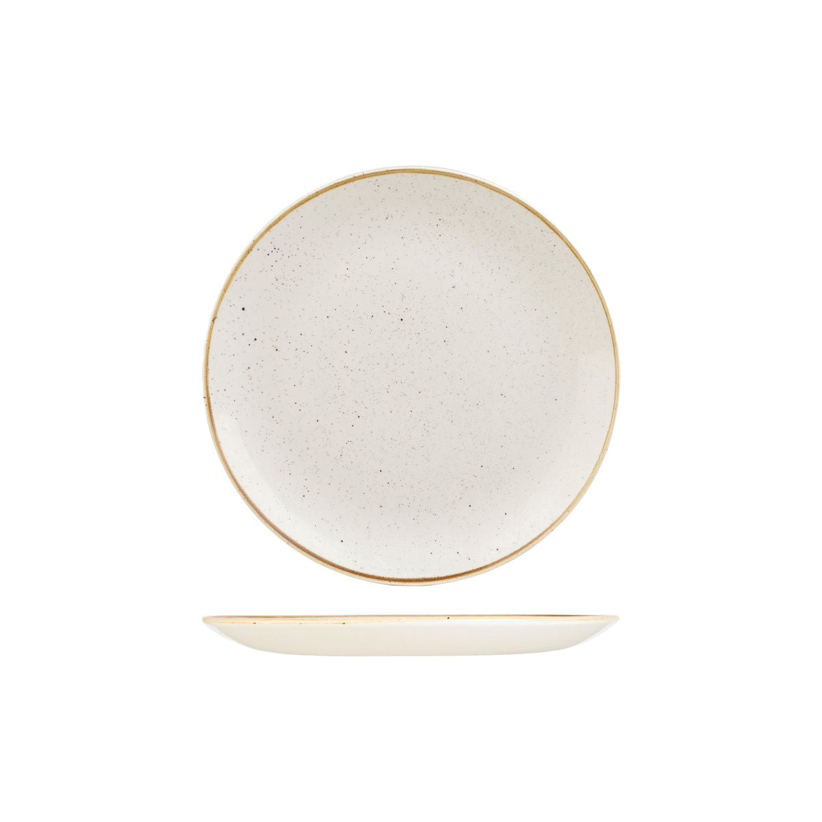 72.9975122.W Churchill Stonecast Barley White Round Coupe Plate 217mm Globe Importers Adelaide Hospitality Supplies