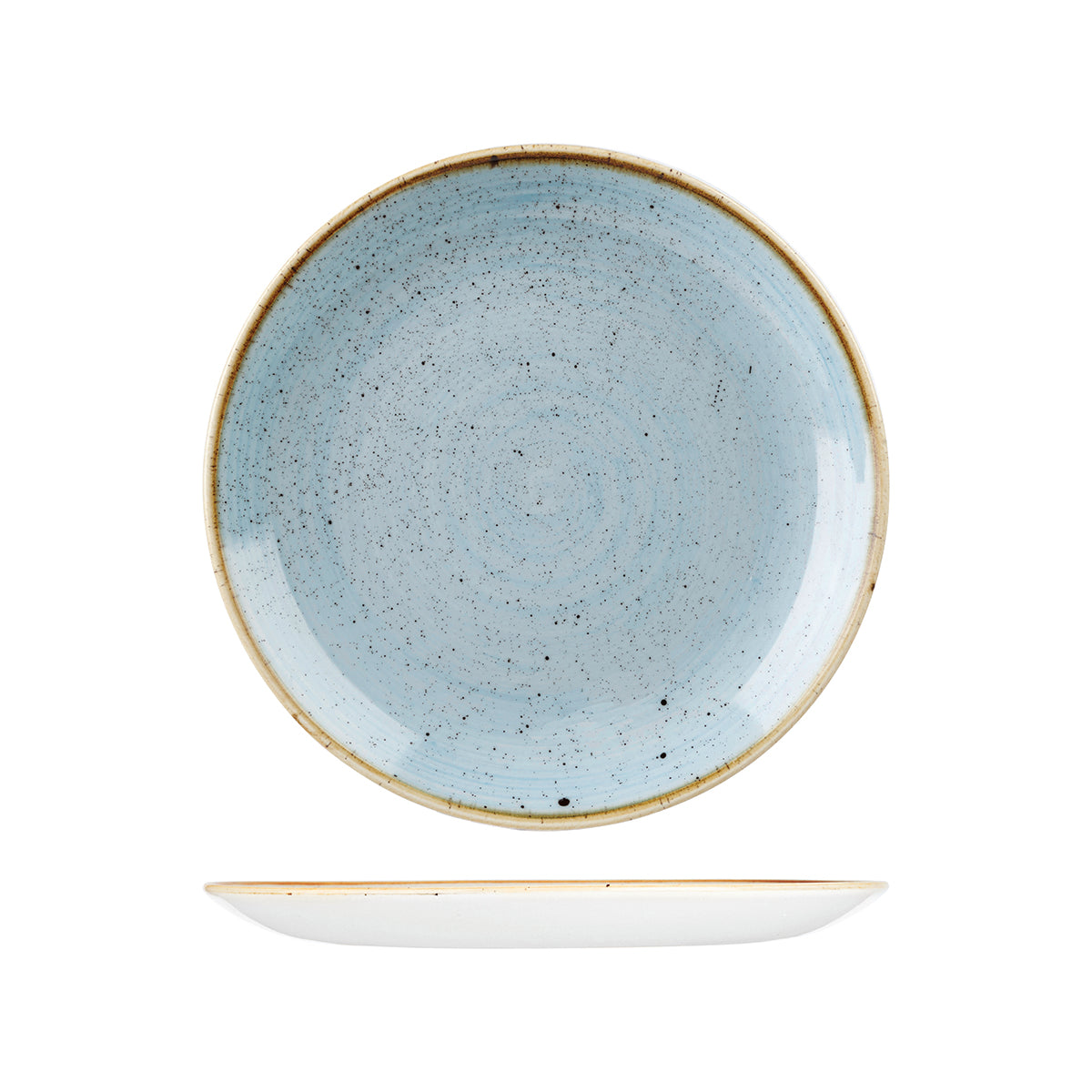 72.9975126.D Churchill Stonecast Duck Egg Round Coupe Plate 260mm Globe Importers Adelaide Hospitality Supplies