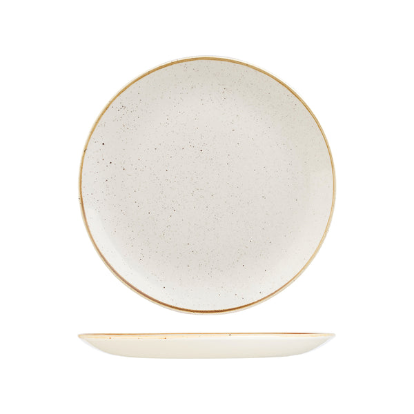 72.9975126.W Churchill Stonecast Barley White Round Coupe Plate 260mm Globe Importers Adelaide Hospitality Supplies
