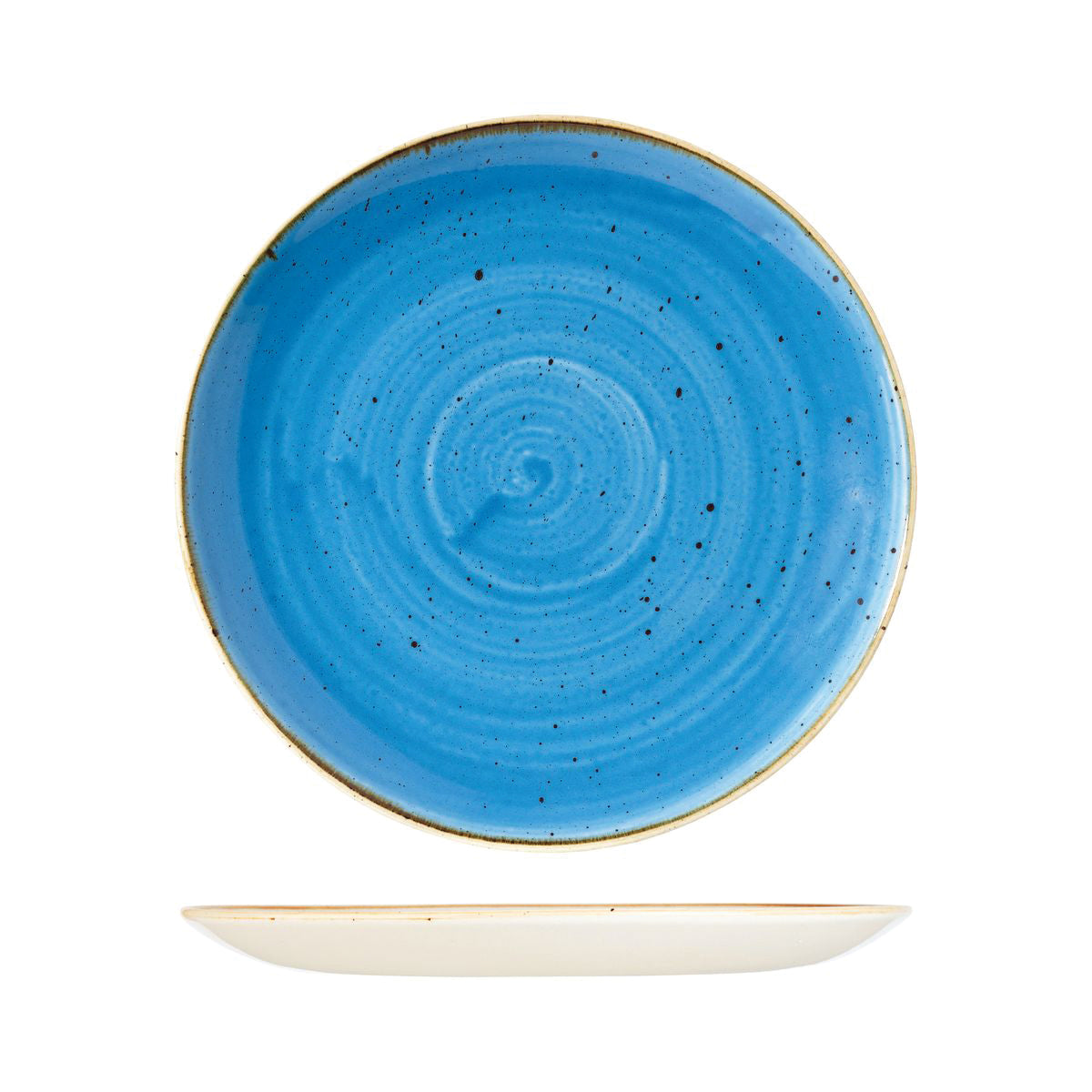 72.9975129.B Churchill Stonecast Cornflower Round Coupe Plate 288mm Globe Importers Adelaide Hospitality Supplies