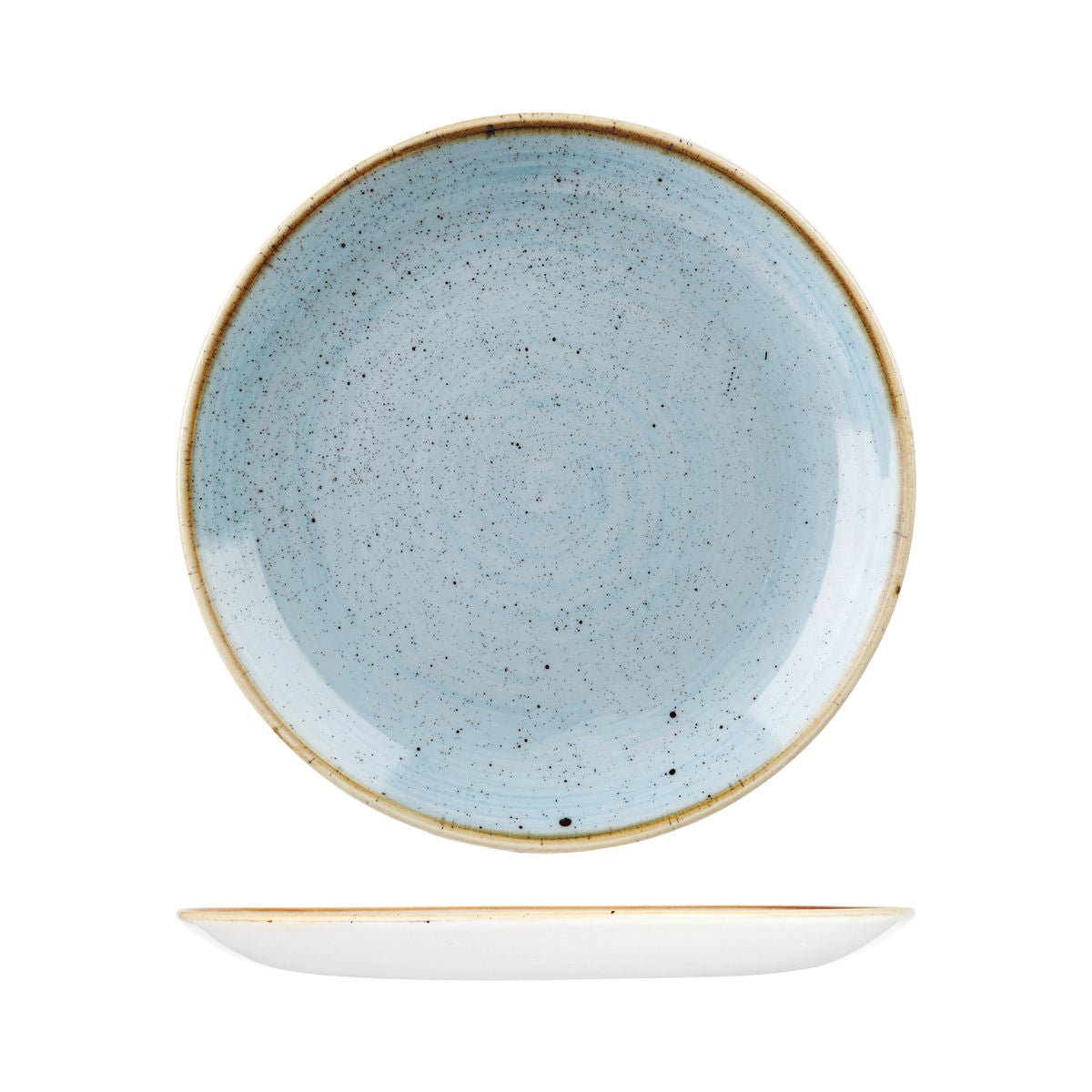 72.9975129.D Churchill Stonecast Duck Egg Round Coupe Plate 288mm Globe Importers Adelaide Hospitality Supplies