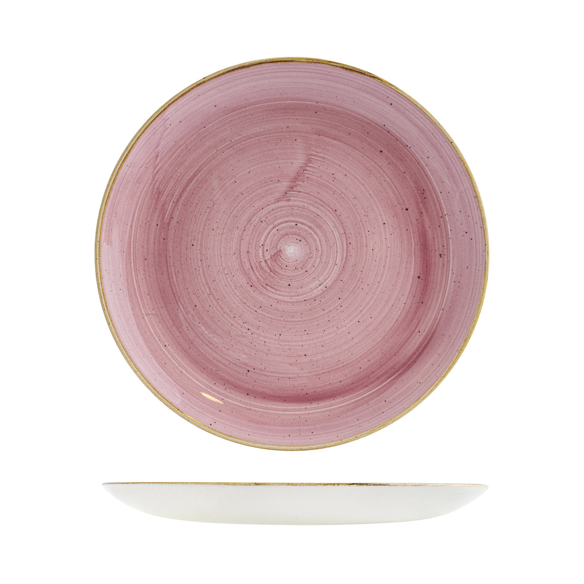 72.9975129.PK Churchill Stonecast Petal Pink Round Coupe Plate 288mm Globe Importers Adelaide Hospitality Supplies