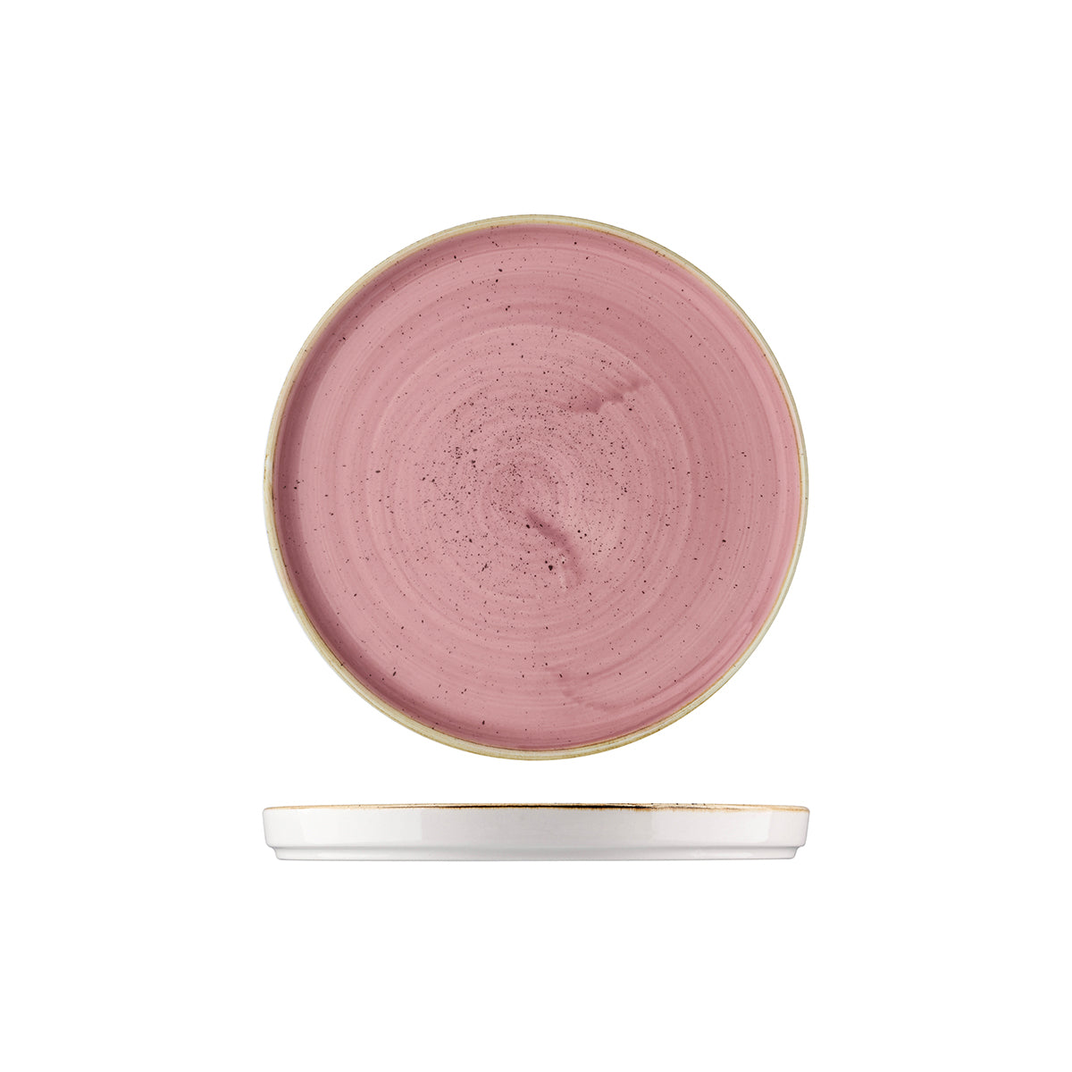 72.9975150.PK Churchill Stonecast Petal Pink Round Walled Plate 210x20mm Globe Importers Adelaide Hospitality Supplies