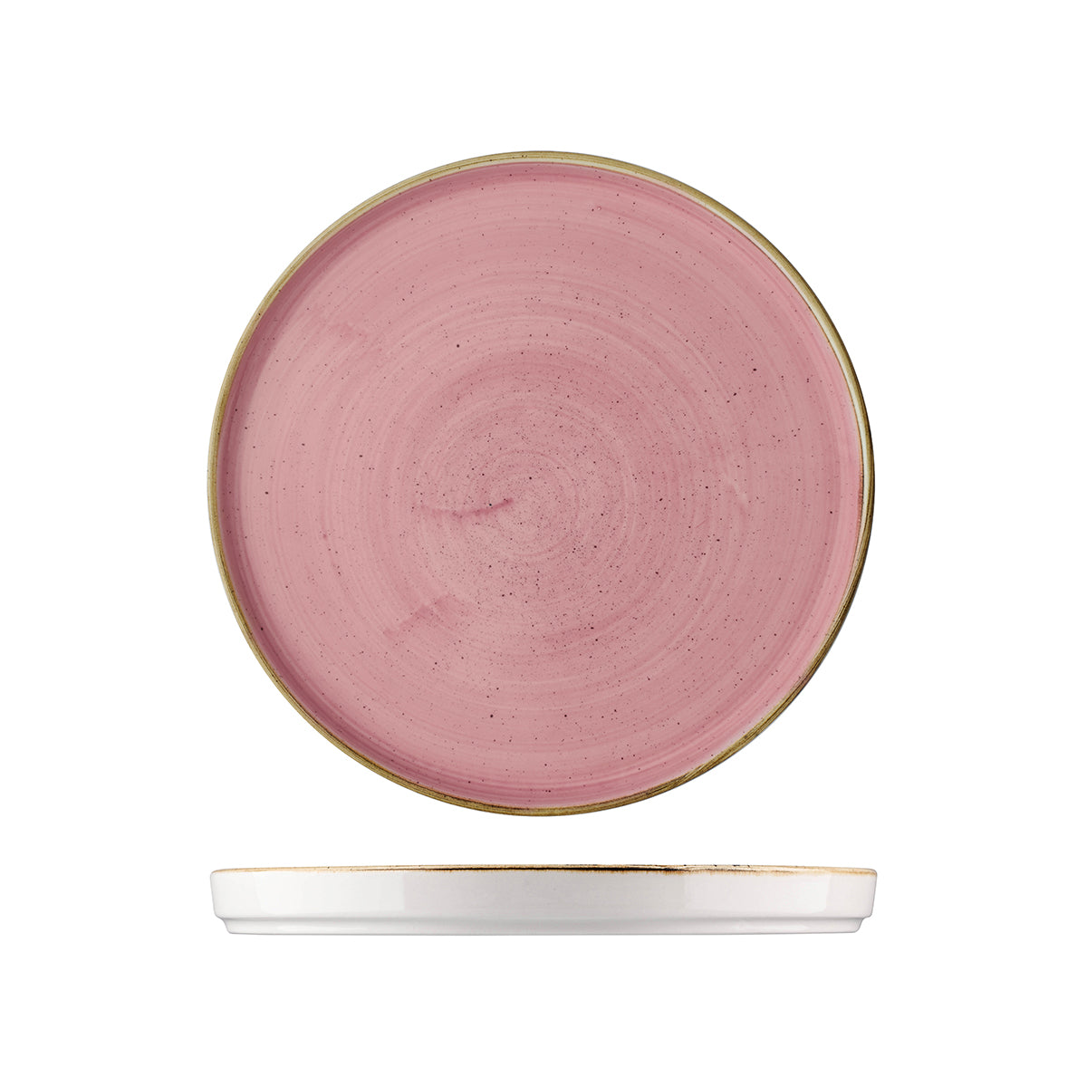 72.9975155.PK Churchill Stonecast Petal Pink Round Walled Plate 260x20mm Globe Importers Adelaide Hospitality Supplies