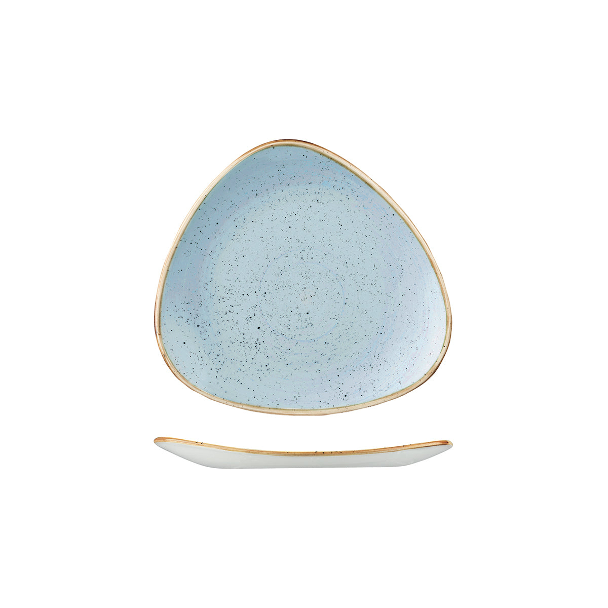 72.9975319.D Churchill Stonecast Duck Egg Triangular Plate 192x192mm Globe Importers Adelaide Hospitality Supplies