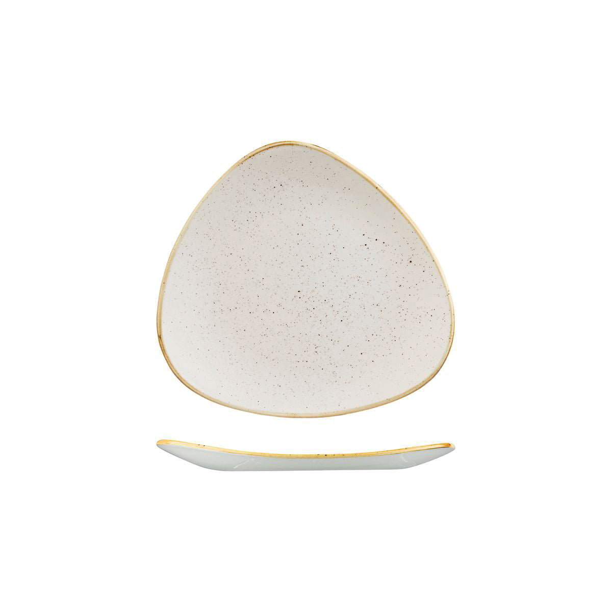 72.9975319.W Churchill Stonecast Barley White Triangular Plate 192x192mm Globe Importers Adelaide Hospitality Supplies