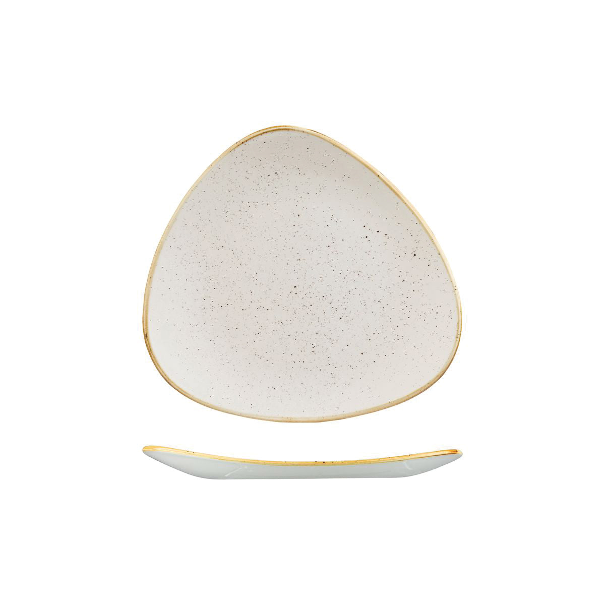 72.9975323.W Churchill Stonecast Barley White Triangular Plate 229x229mm Globe Importers Adelaide Hospitality Supplies