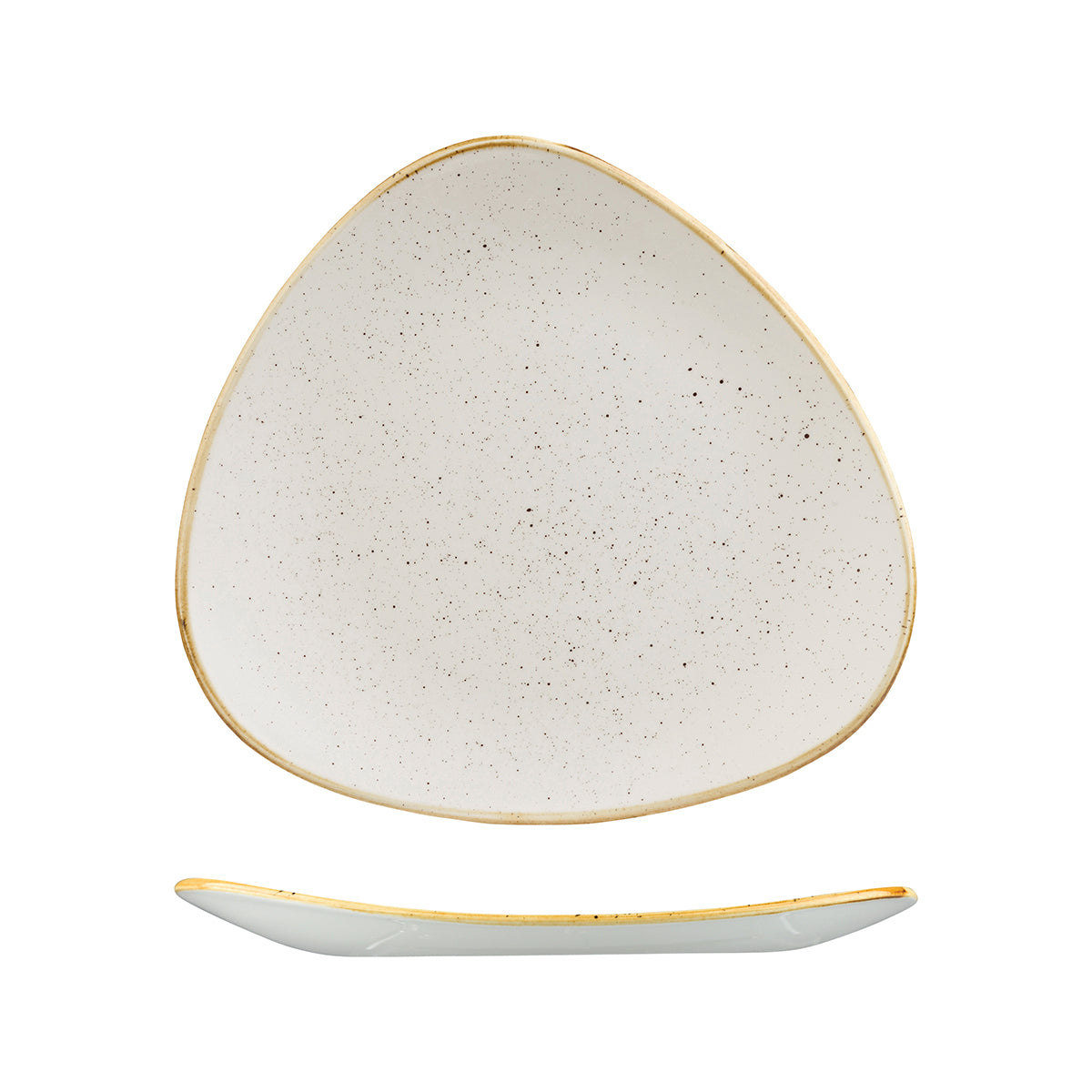 72.9975330.W Churchill Stonecast Barley White Triangular Plate 311x311mm Globe Importers Adelaide Hospitality Supplies