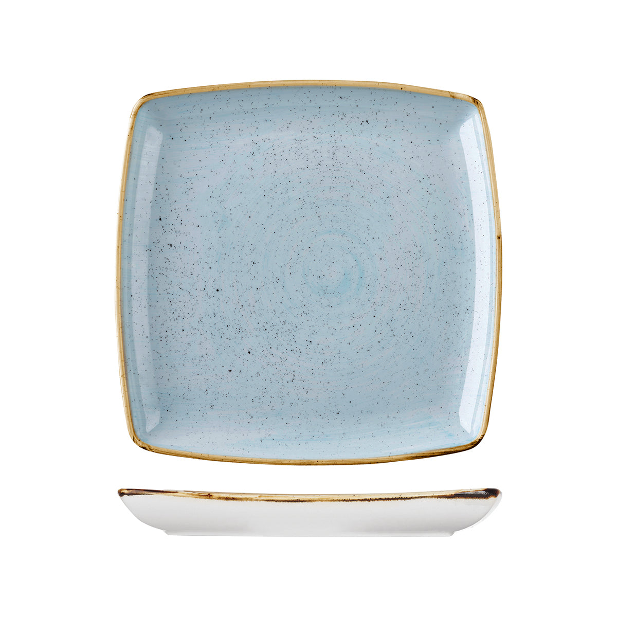72.9975510.D Churchill Stonecast Duck Egg Deep Square Plate 268x268mm Globe Importers Adelaide Hospitality Supplies