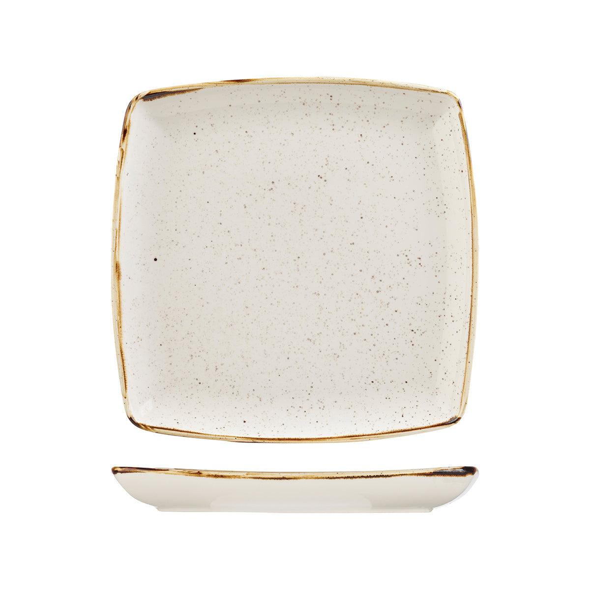 72.9975510.W Churchill Stonecast Barley White Deep Square Plate 268x268mm Globe Importers Adelaide Hospitality Supplies