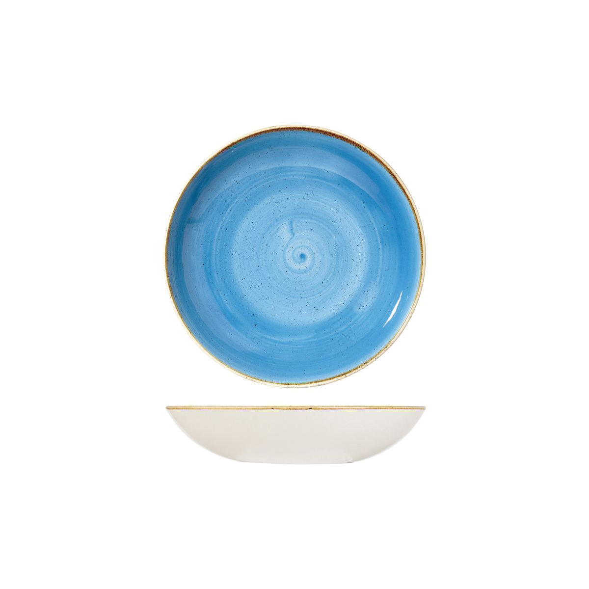 72.9975618.B Churchill Stonecast Cornflower Round Coupe Bowl 182mm / 426ml Globe Importers Adelaide Hospitality Supplies