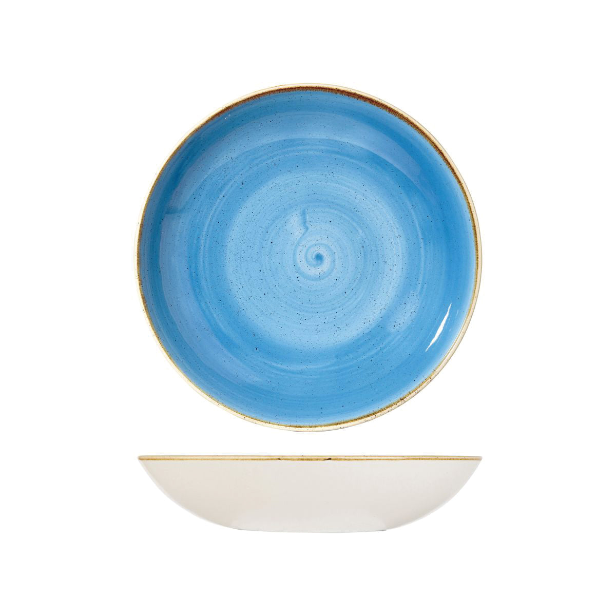 72.9975625.B Churchill Stonecast Cornflower Round Coupe Bowl 248mm / 1136ml Globe Importers Adelaide Hospitality Supplies