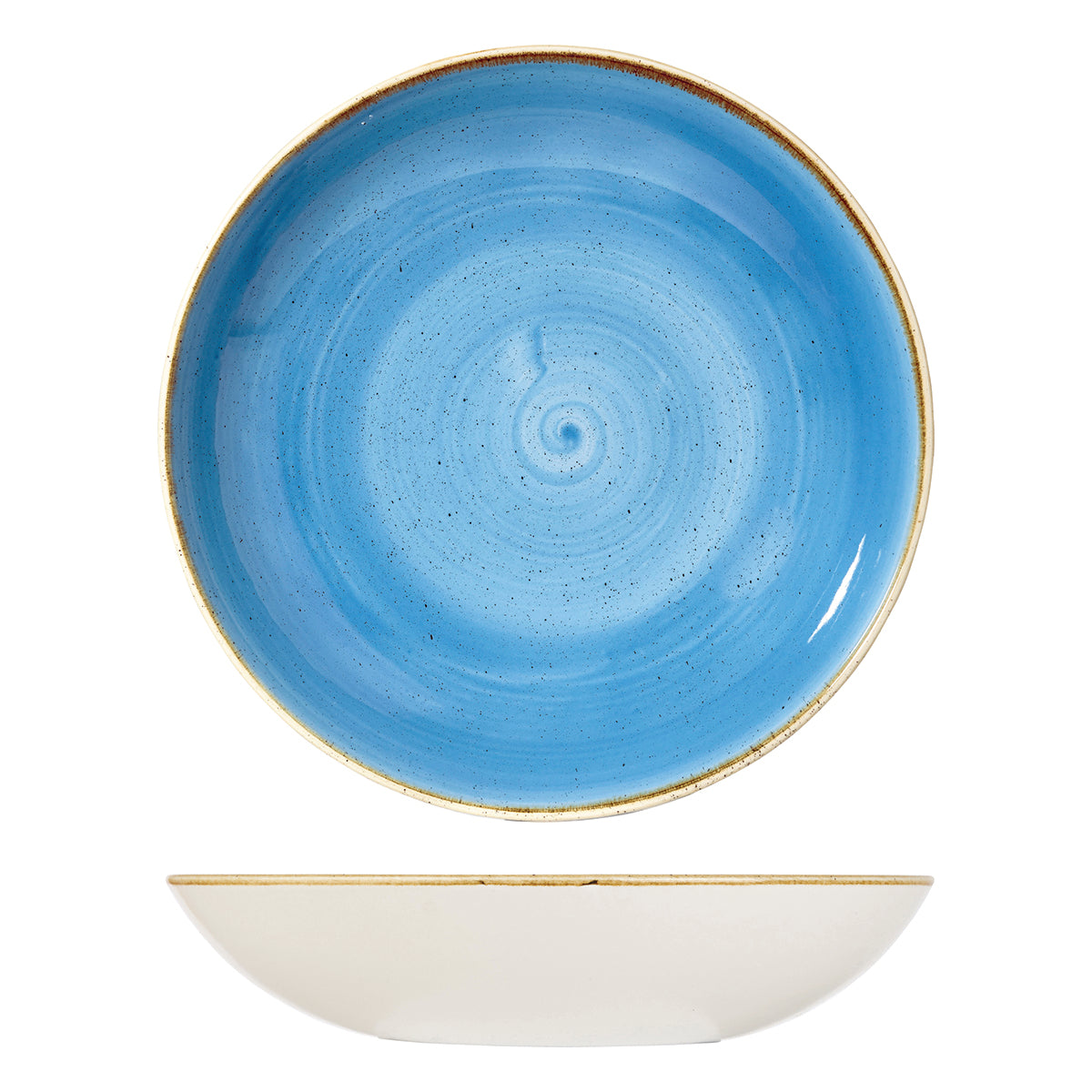 72.9975631.B Churchill Stonecast Cornflower Round Coupe Bowl 310mm / 2400ml Globe Importers Adelaide Hospitality Supplies