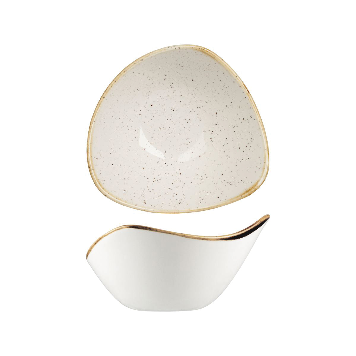 72.9975715.W Churchill Stonecast Barley White Triangular Bowl 153x153mm / 260ml Globe Importers Adelaide Hospitality Supplies