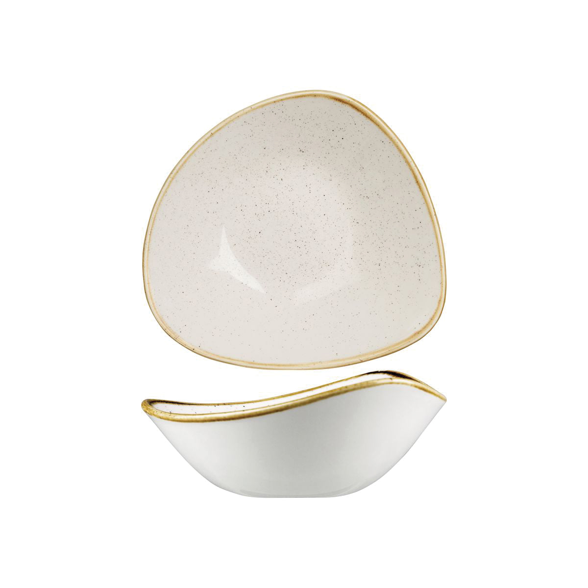 72.9975718.W Churchill Stonecast Barley White Triangular Bowl 185x185mm / 370ml Globe Importers Adelaide Hospitality Supplies