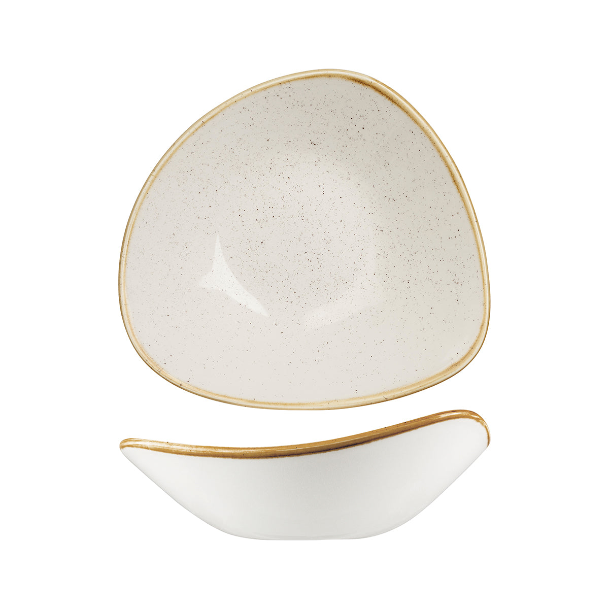 72.9975723.W Churchill Stonecast Barley White Triangular Bowl 235x235mm / 600ml Globe Importers Adelaide Hospitality Supplies