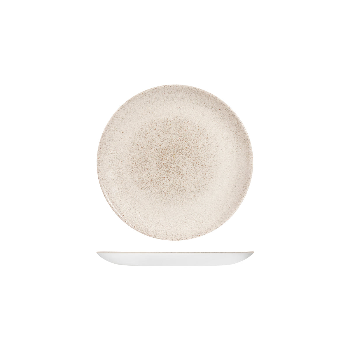 72.9976116.AG Churchill Studio Prints Raku Agate Grey Round Coupe Plate 165mm Globe Importers Adelaide Hospitality Supplies