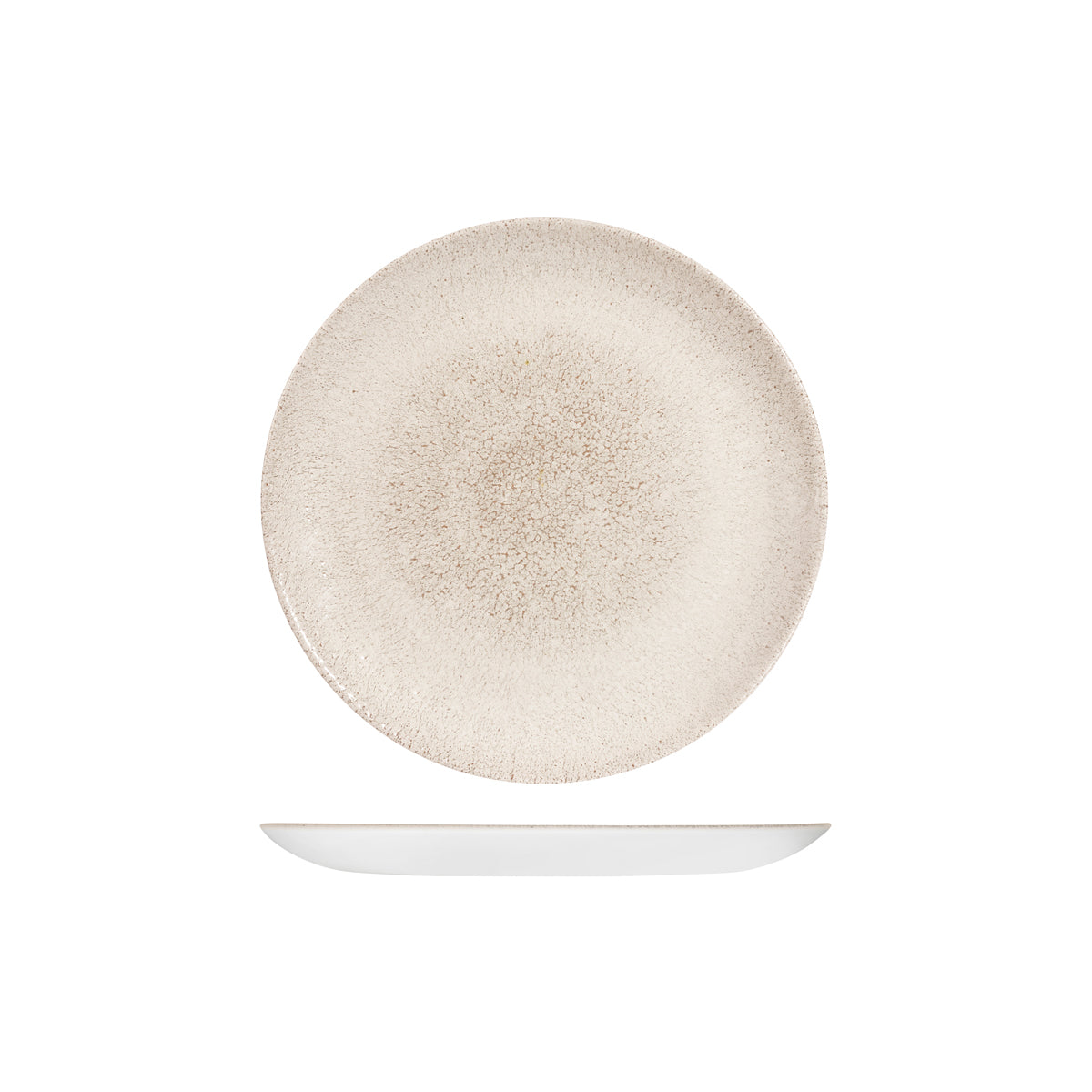 72.9976122.AG Churchill Studio Prints Raku Agate Grey Round Coupe Plate 217mm Globe Importers Adelaide Hospitality Supplies