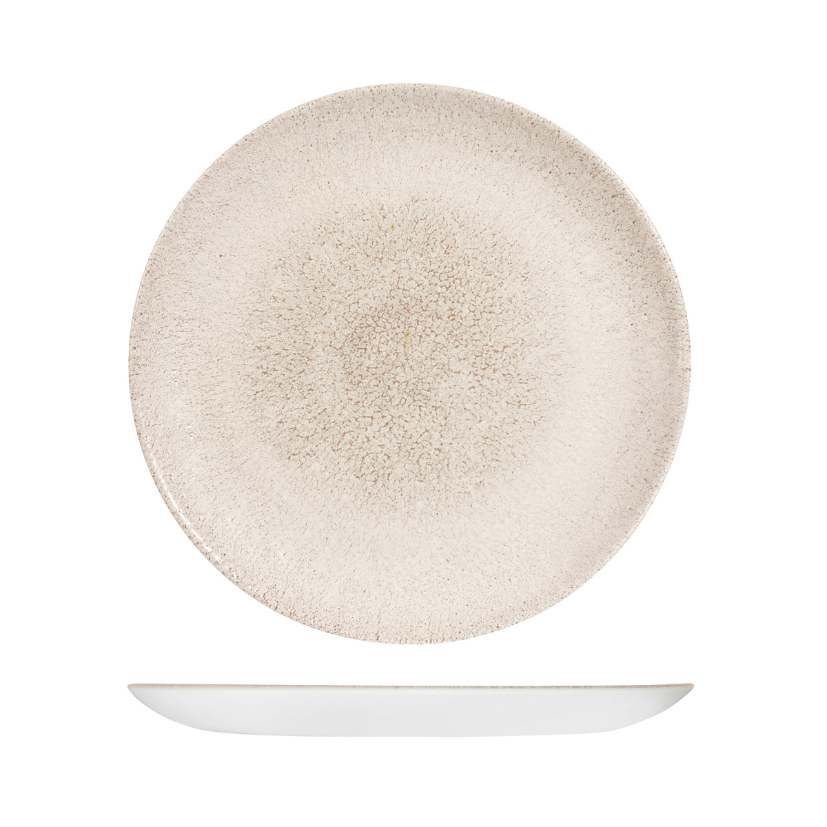 72.9976129.AG Churchill Studio Prints Raku Agate Grey Round Coupe Plate 288mm Globe Importers Adelaide Hospitality Supplies