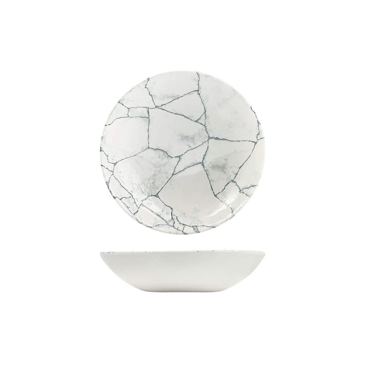 72.9976618.GK Churchill Studio Prints Kintsugi Pearl Grey Round Coupe Bowl 182mm / 426ml Globe Importers Adelaide Hospitality Supplies