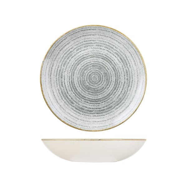 72.9976625.G Churchill Studio Prints Homespun Stone Grey Round Coupe Bowl 248mm / 1136ml Globe Importers Adelaide Hospitality Supplies