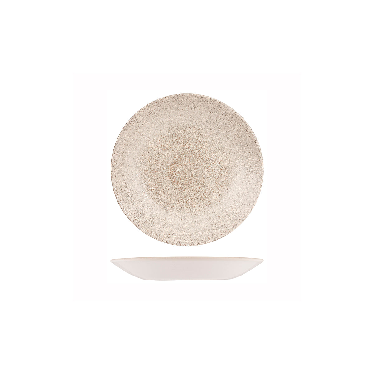 72.9976822.AG Churchill Studio Prints Raku Agate Grey Round Deep Coupe Plate 225mm Globe Importers Adelaide Hospitality Supplies