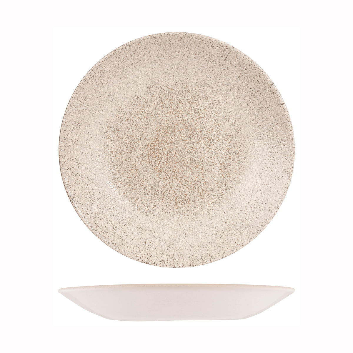 72.9976828.AG Churchill Studio Prints Raku Agate Grey Round Deep Coupe Plate 281mm Globe Importers Adelaide Hospitality Supplies