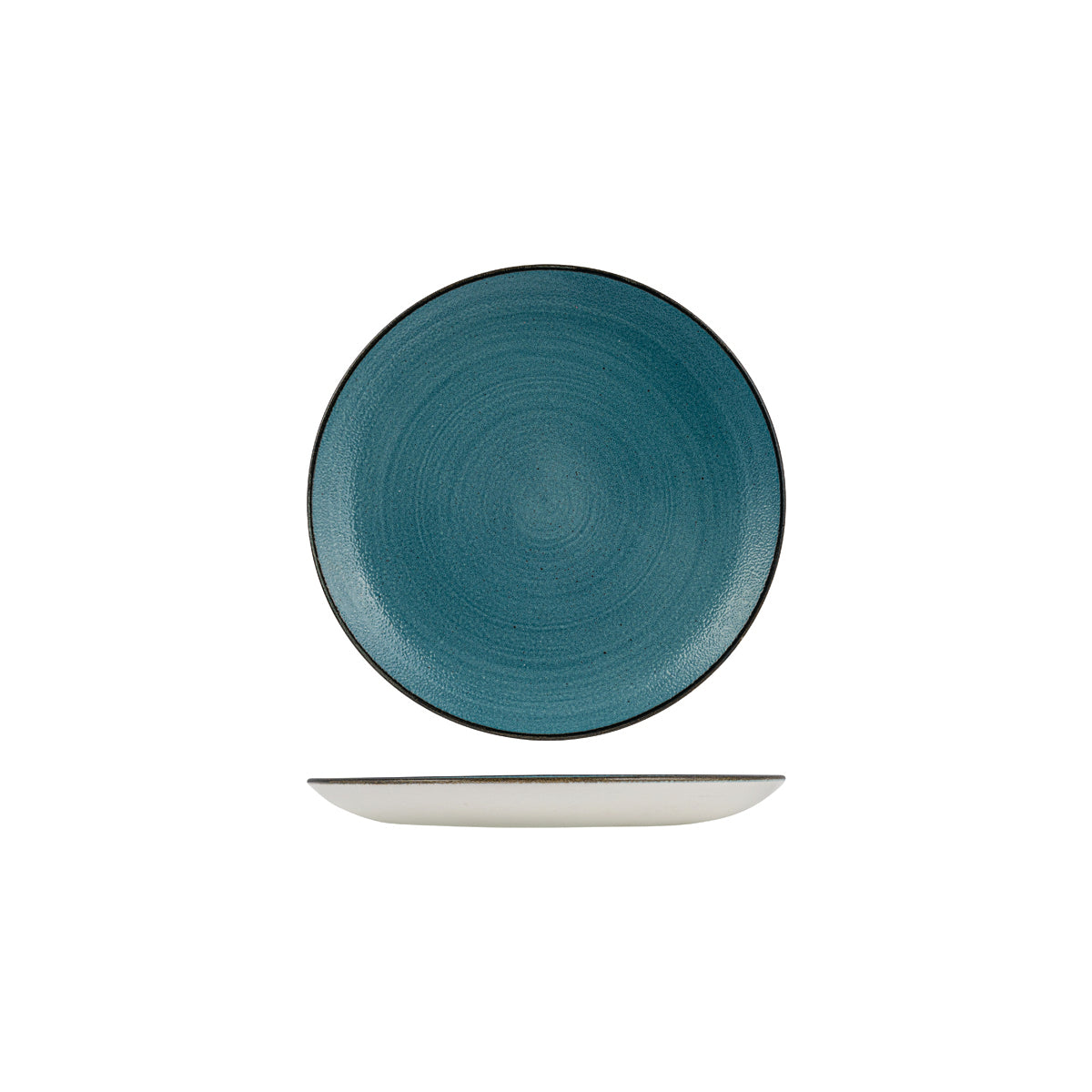 72.9977116.TL Churchill Stonecast Raw Teal Round Coupe Plate 165mm Globe Importers Adelaide Hospitality Supplies
