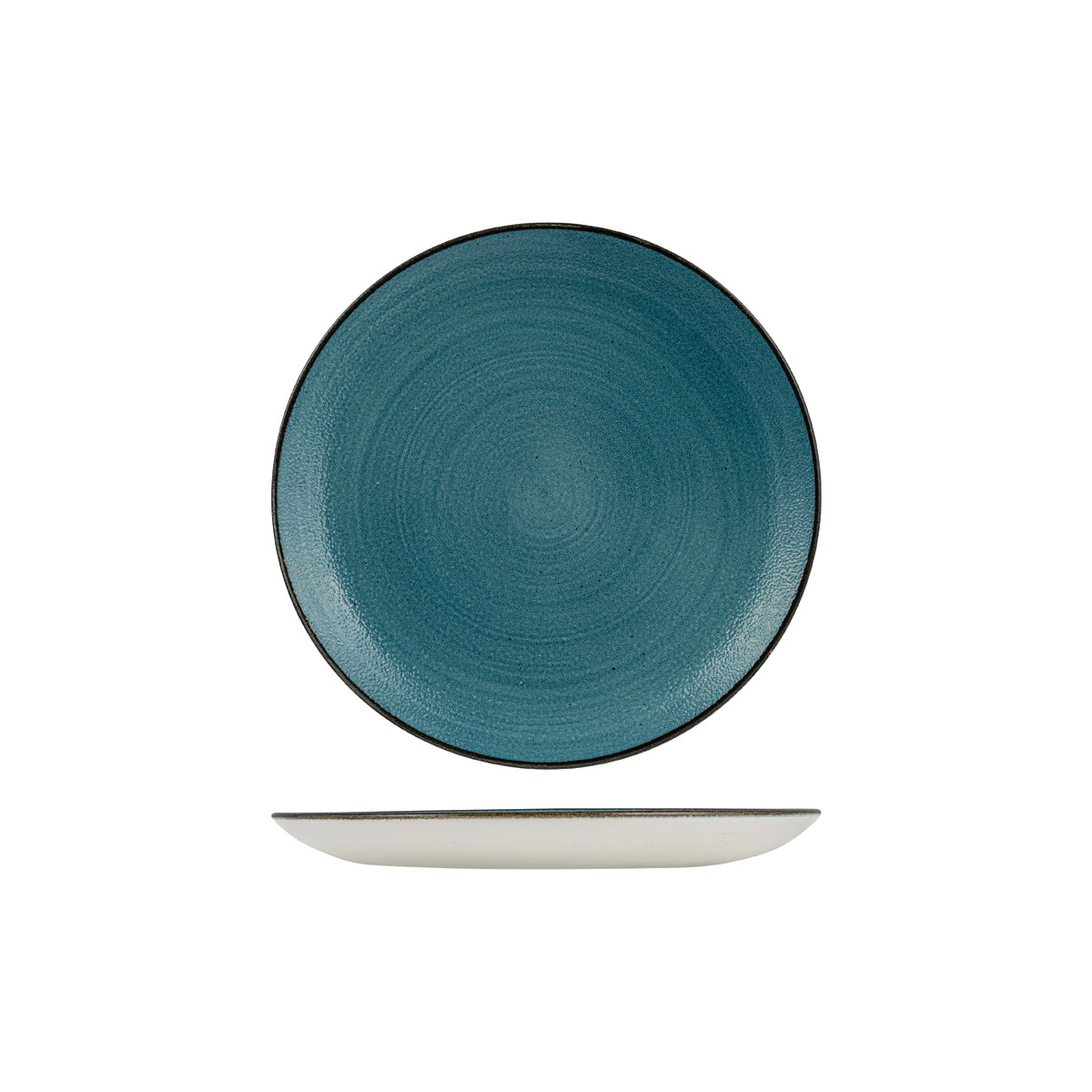 72.9977122.TL Churchill Stonecast Raw Teal Round Coupe Plate 217mm Globe Importers Adelaide Hospitality Supplies