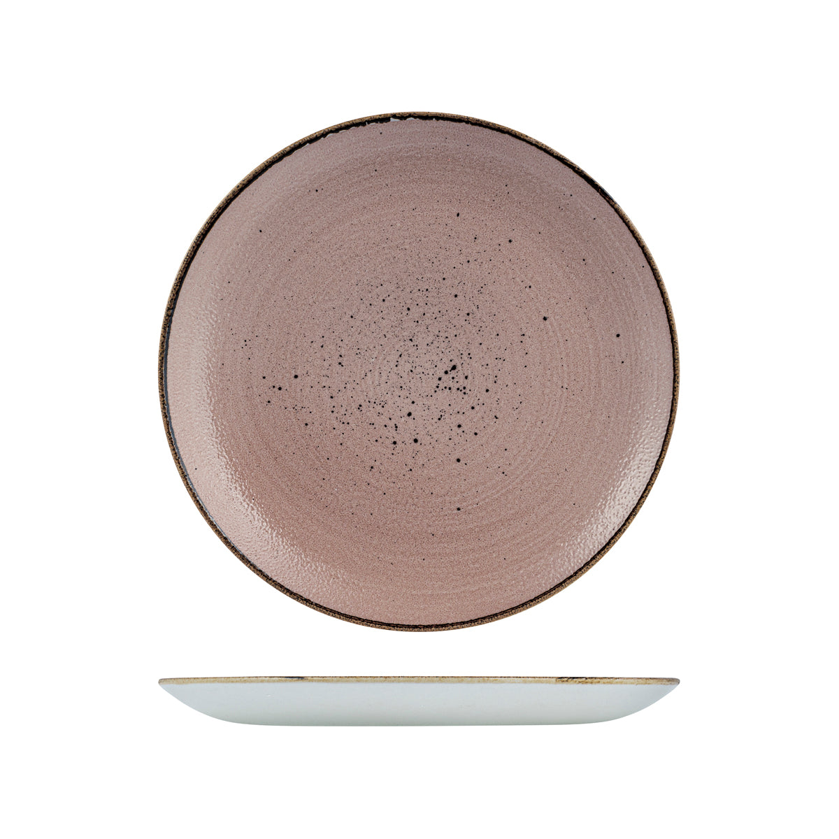 72.9977126.TC Churchill Stonecast Raw Terracotta Round Coupe Plate 260mm Globe Importers Adelaide Hospitality Supplies